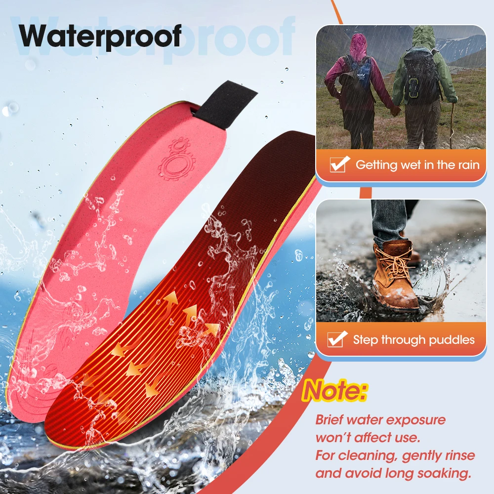 USB Rechargeable Heated Insoles For Women Men Wireless Heating Pad For Foot Warmer APP Control Electric Heated Shoe Insoles