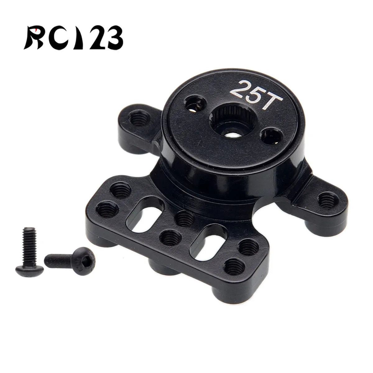 Aluminum Hi-Torque Servo Saver With Tie Rod For Tamiya 1/12 RC Lunch Box - 25T, Gray Silver Upgrade Part