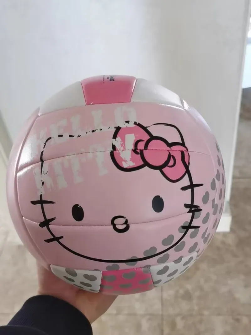 

Volleyball Beautiful Size 5 Match Training Volleyball Outdoor Sport For Girls Birthday Gift Hello Kitty Pu Machine Sewn