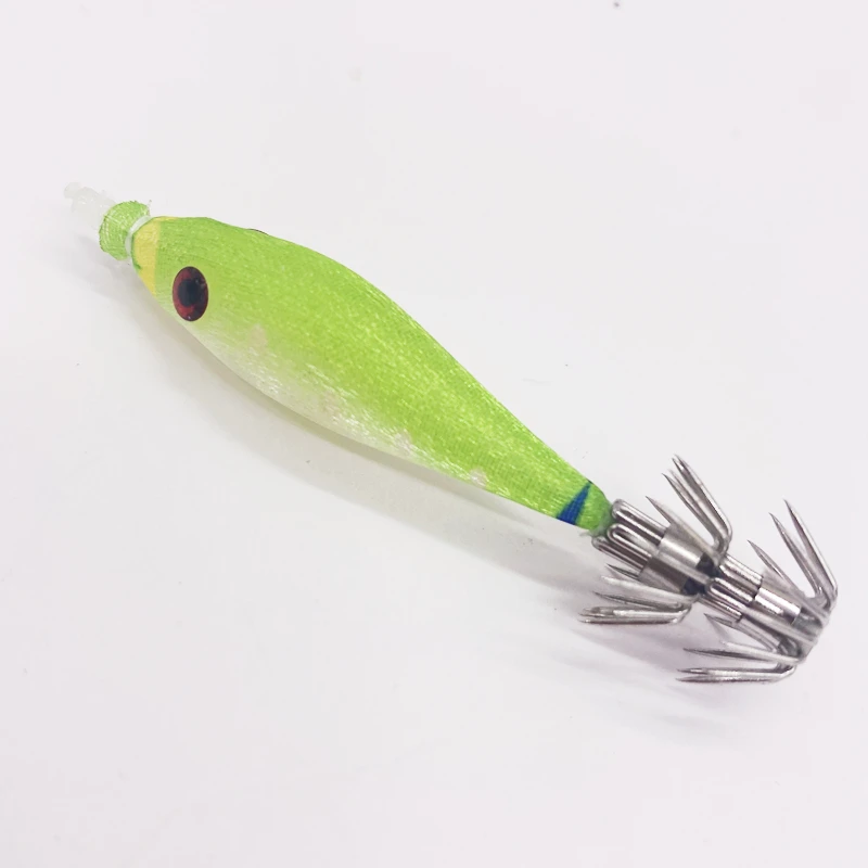 2Pcs*Fishing Bazooka Squid Hook Cloth Roll Soft Body Luminous UV Blowing  Tube Octopus Jig Hook Wood Shrimp Bait Explosion Hook