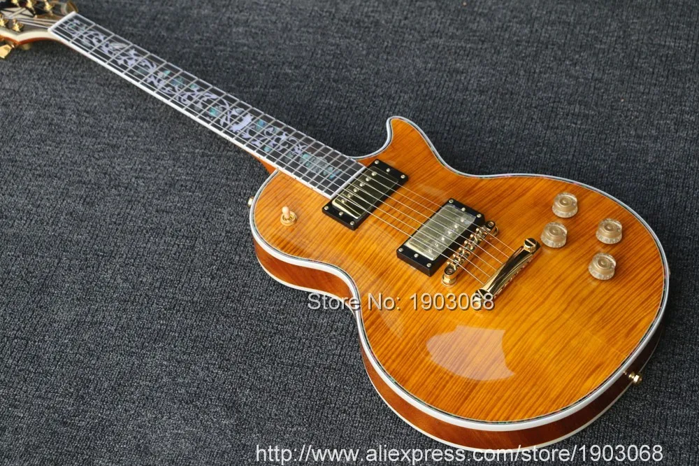 2022 classic custom shop flower fretboard Arched top electric guitar