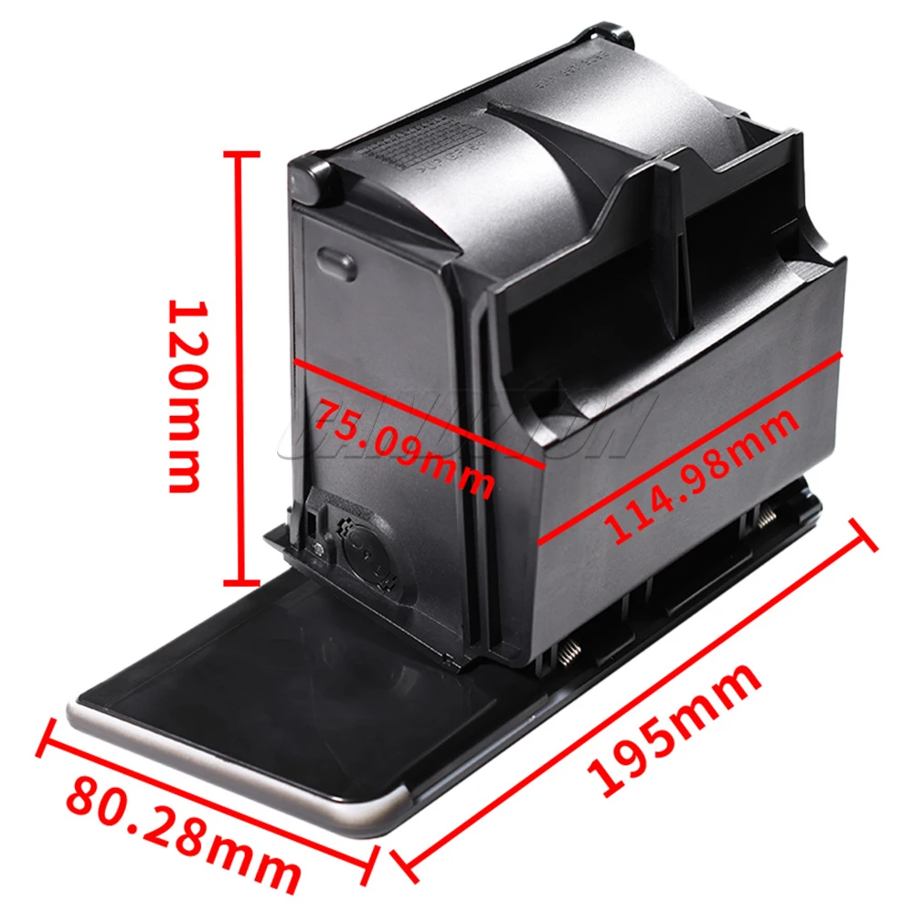 Car Ashtray Console Storage Box Plug-In Storage Box 5M1857309B 5ND857961 for Volkswagen Golf & Tiguan 2009-2014