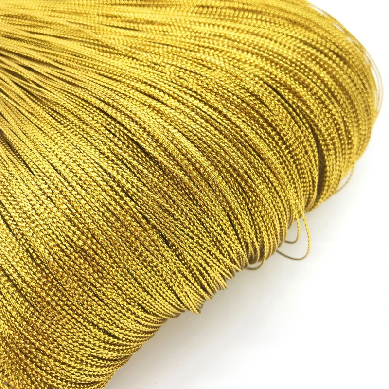 Packaging Cord 100m Rope Golden Silver Cord Gift Packaging String Metallic Jewelry Thread Cord DIY Tag Line Bracelet Making Label Mark Lanyard
