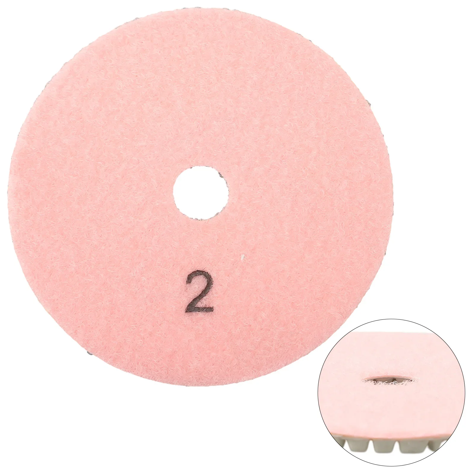 Versatile 4-Inch Dry/Wet Diamond Polishing Pad for Granite, Concrete, Stone, and Marble - 1/5 Piece Set
