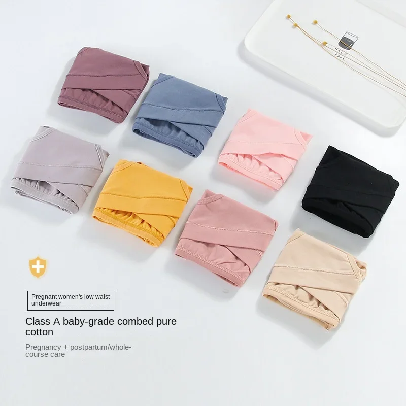 Pregnant Women's Underwear Made of Pure Cotton Comfortable Belly Support and Seamless Triangle Pants During Pregnancy maternity panties