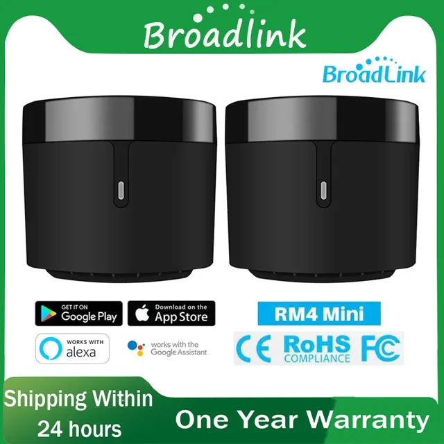 รีโมทคอนโทรล BroadLink RM4 Mini WiFi RF IR รีโมทอัจฉริยะควบคุมผ่าน WiFi ผ่านแอป SmartLife สำหรับเครื่องปรับอากาศ ทีวี รีโมทอเนกประสงค์ 1