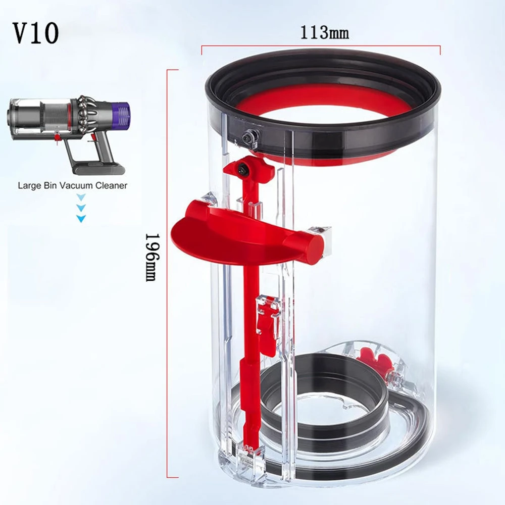

Большой пылесборник для пылесоса Dyson V10 SV12, большой контейнер для пыли, прозрачная сменная корзина 969509-01