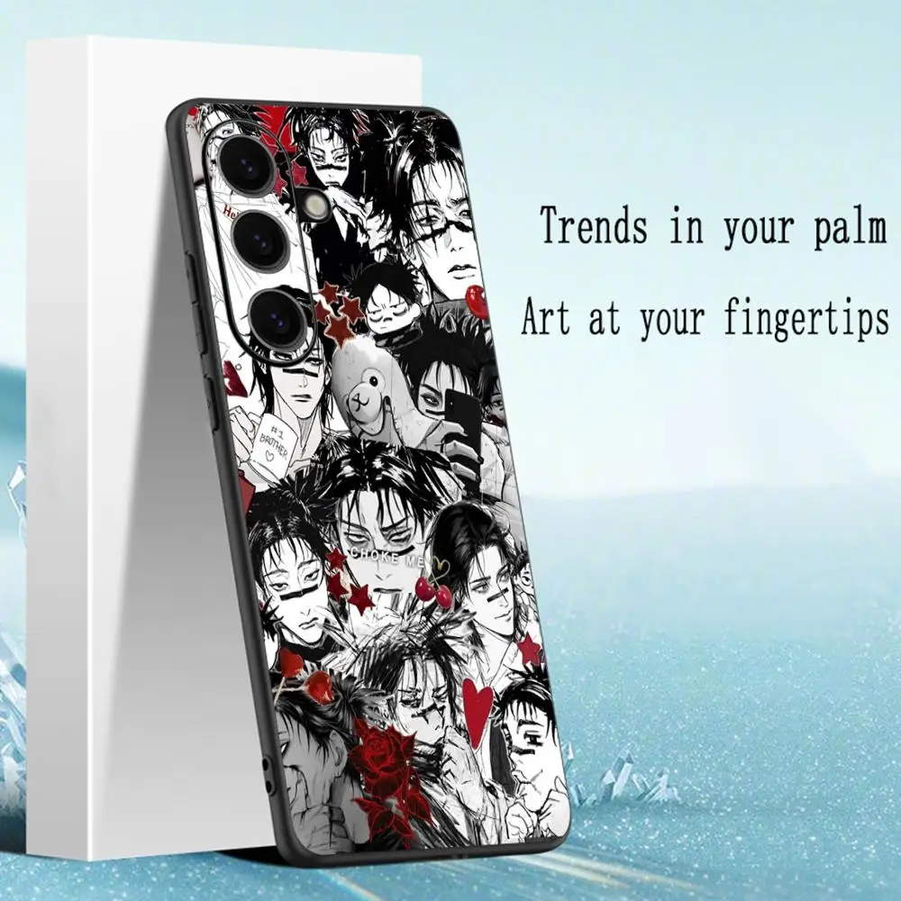 Choso Cool Anime Man Design Soft Black Phone Case