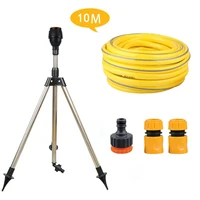 360-Degree Garden Automatic Rotating Sprinkler Stainless Steel Tripod Set Irrigation Stand Water Jet Garden Lawn Sprinkler Tool 2