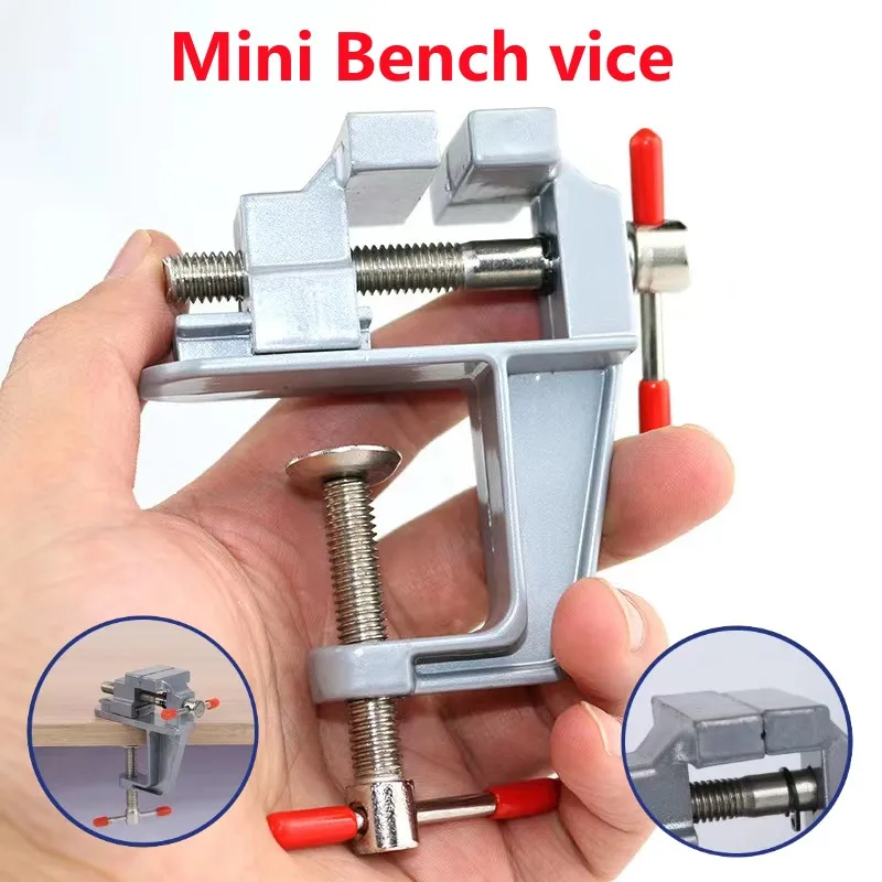 

Universal Table Vise Home 3.5inch Aluminum Mini Jewelers Hobby Clamp On Bench DIY Household Flat Mouth