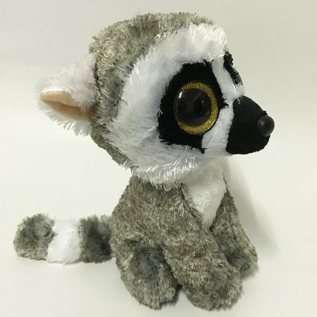 15cm Ty Beanie Big Eyes Stuffed Plush Toy Soft Cute Animal Doll Gray Lemur  Linus Monkey Tamoo Children Christmas New Year Gifts - AliExpress