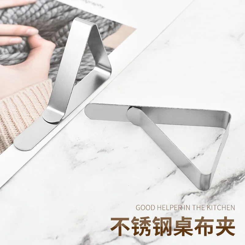 Table Cloth Clips 6ps Tetou Stainless Steel Tablecloth Cover Holder for Picnic Wedding Party Home Garden