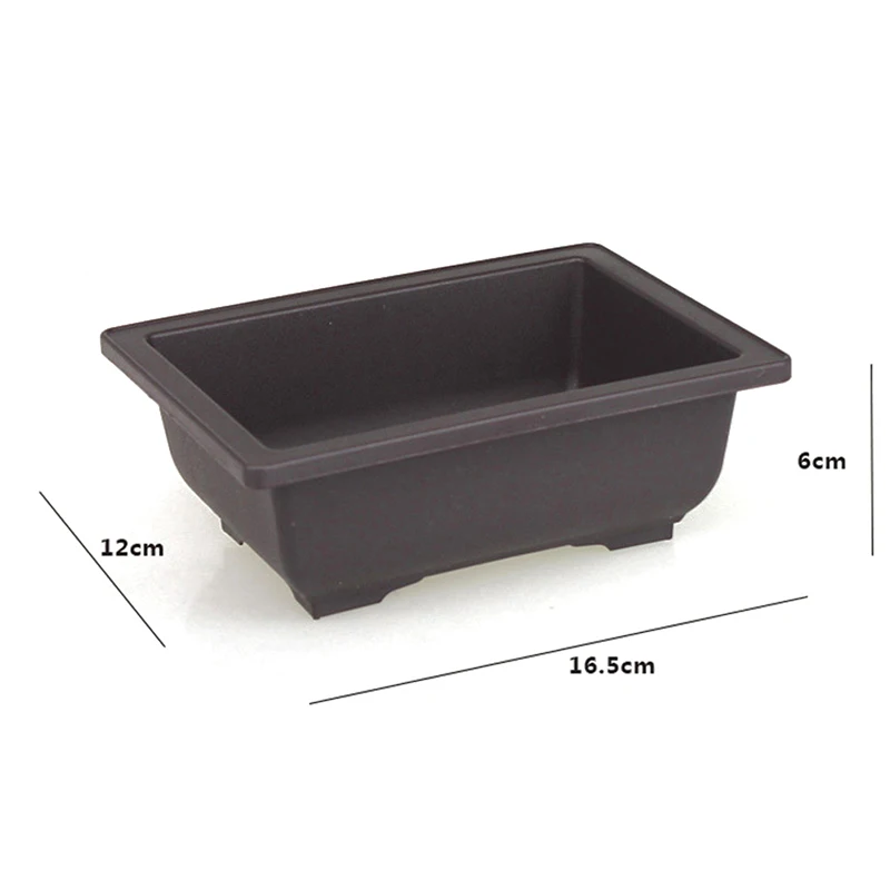 1Pc Flower Pot Imitation Plastic Balcony Square Pots Flower Bonsai Bowl Nursery Basin Planter Imitation Rectangle 