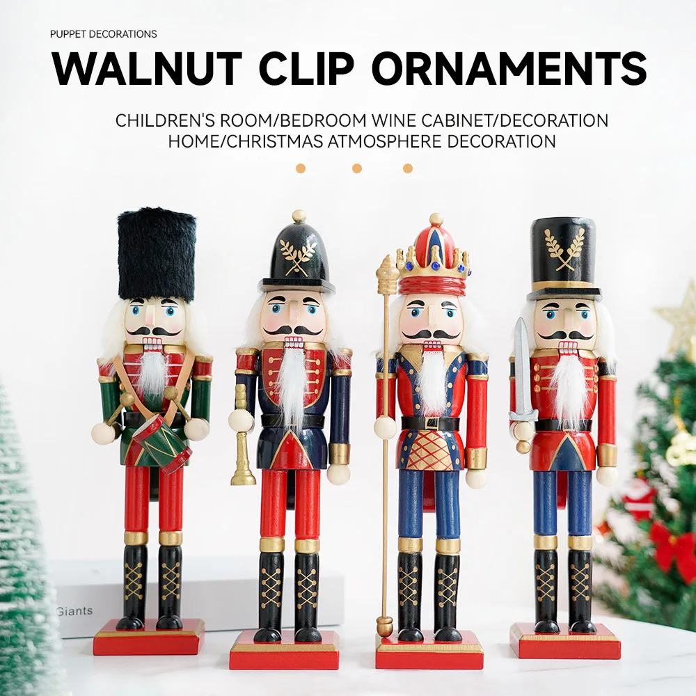 

30 см Рождественский гайкер, марионетка, солдат, креативная кукла, деревянная подвеска, ручная работа, статуэтка, орнамент, новогодний подарок, украшение для дома