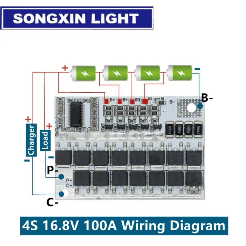Battery Protection Module 3s/4s/5s 12v 16.8v 21v 100a Li-ion Lmo Ternary Lithium
