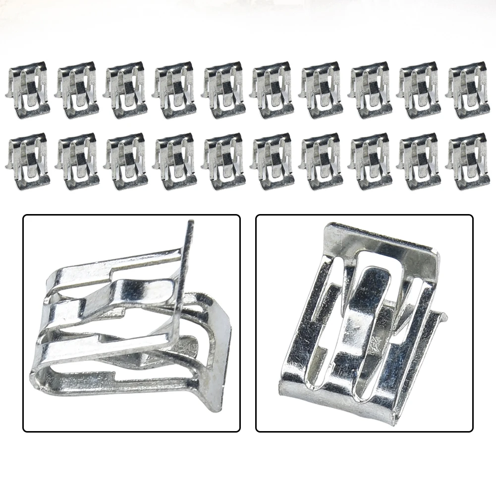 

25Pcs Metal Fastener Clips 1/2" X 5/8" Car Retainer Moulding Trim Accessories Parts Accessories Ca Truck Parts