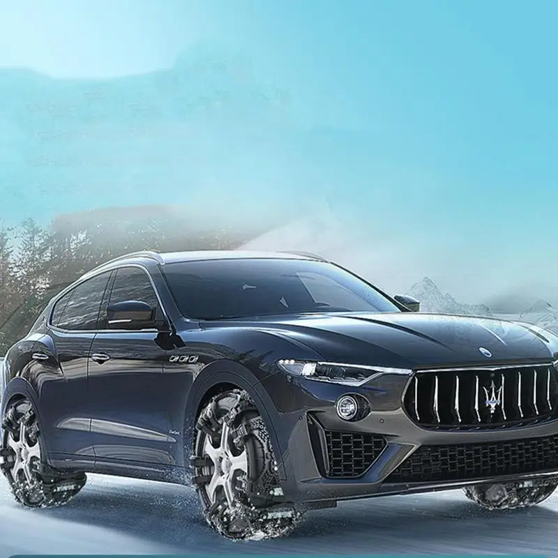 Car Snow Chains 6 Pcs Adjustable Tire Snow Chains For 165-275mm Anti-Slip Anti-ice Crushing For Tire Dirt Track Free