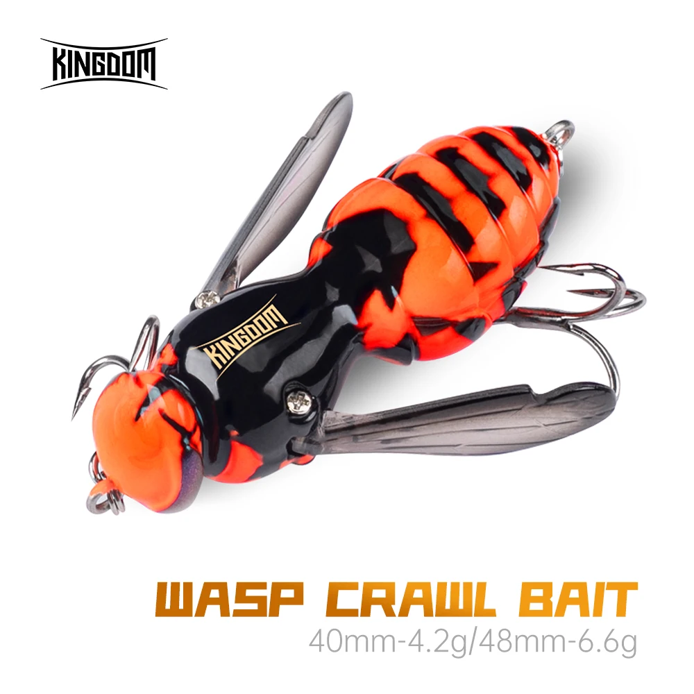 Leurres artificiels Kingdom Bait 4.2g-6.6g - Leurres durs insectes pour brochet perche carpe