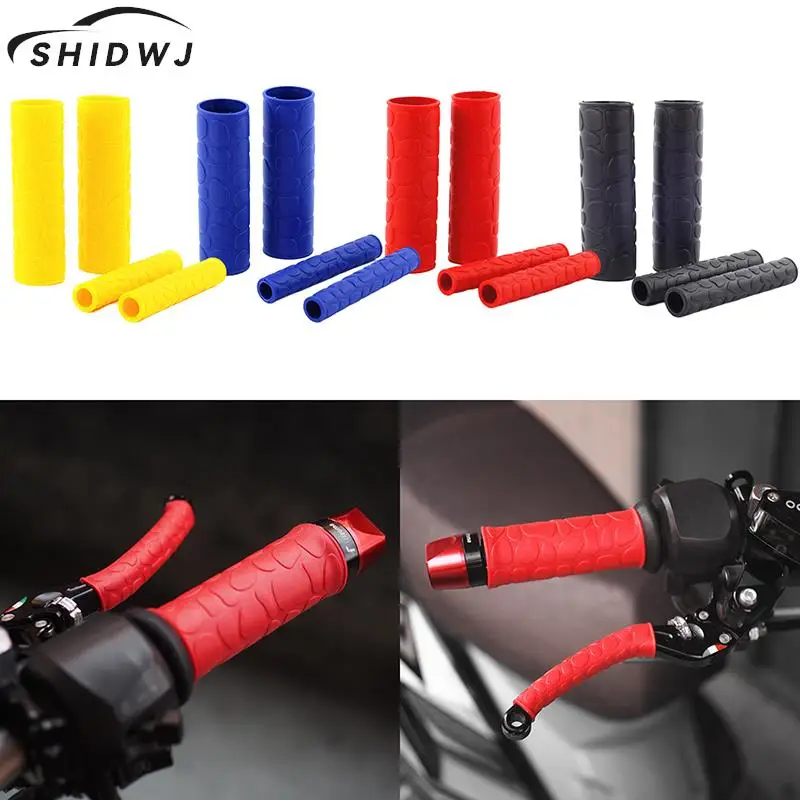 

2Pairs Universal Motorcycle Handlebar Grip Brake Clutches Lever Cover Protector Soft Rubber Bar Brake Handle Silicone Sleeve