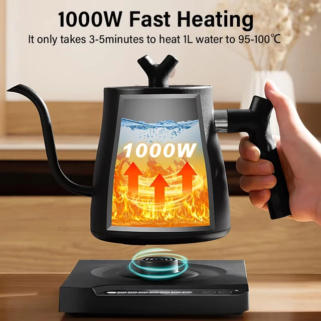 Gooseneck Electric Kettle with Temperature Control Electric Coffee Pot Gooseneck Kettle Electric Water Kettle Electric Teapot 2