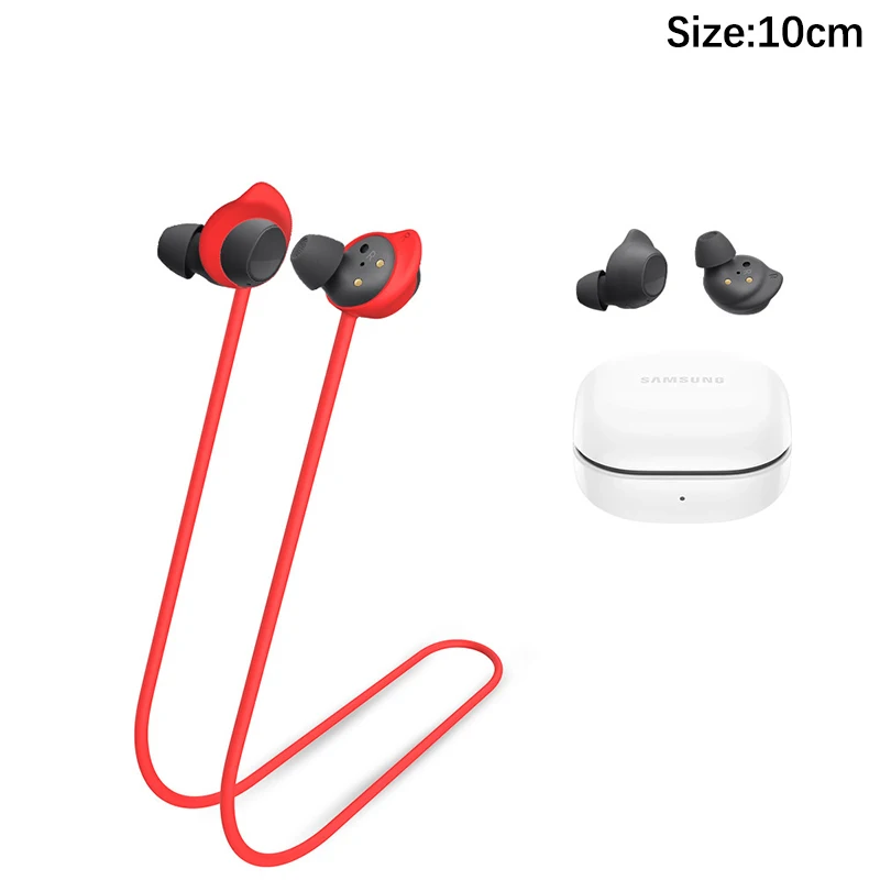 갤럭시 버즈 FE 이어버드용 파손 방지 스트랩, 이어폰 거치대 로프 케이블 헤드셋, 실리콘 넥 스트링 랜야드, 1 개