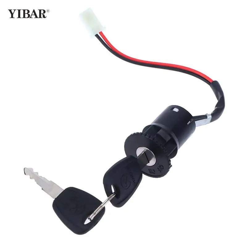 

1Set 2 Wires Ignition Switch with 2 Keys On-Off Lock for Electrical Scooter ATV Pocket Bikes Motorcycle Motorbike ATV Quad Bike