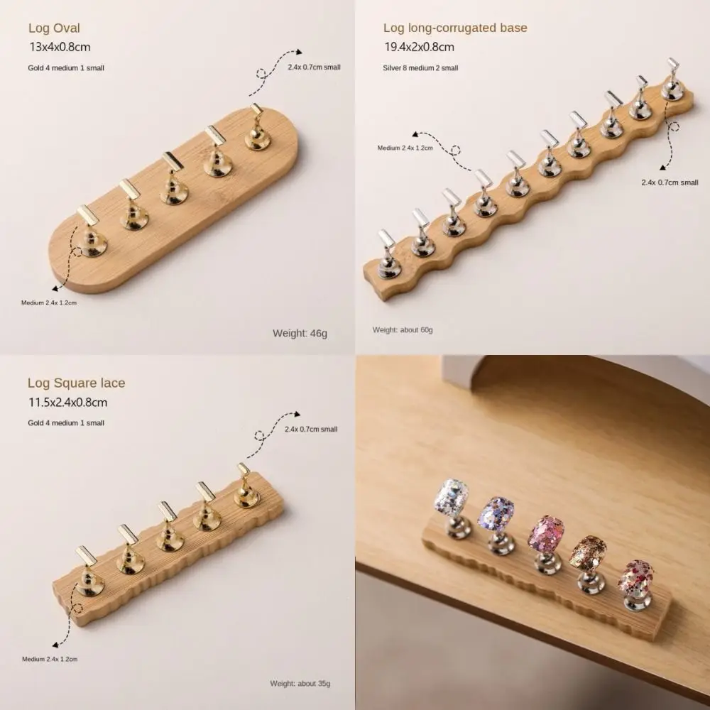 Nail Art Practice Magnetic Nail Holder INS Wooden False Nail Tip Holder Luxury Nail Showing Nail Display Chess Board