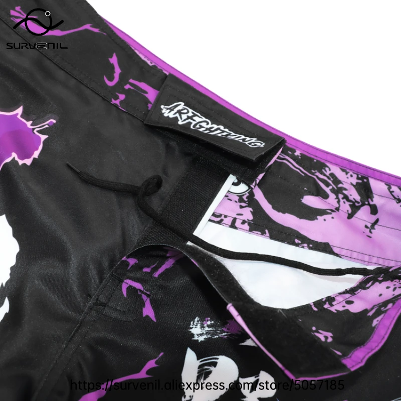 MMA Shorts BJJ Grappling Fight Shorts Purple Adult Junior Martial Arts Kickboxing Gym Sport Wear Men Kick Boxing Training Pants