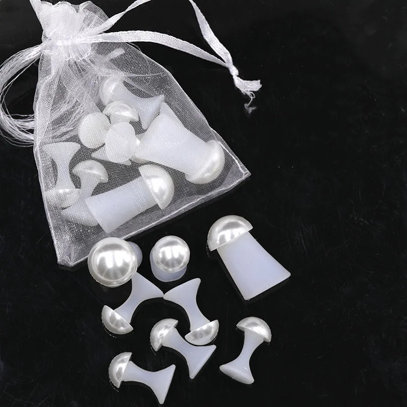 8Pcs White Pearls Soft Silicone Toe Separator For Nail Polish，Set of Toe Spacers For Feet Apply Nail Polish And Repair nails