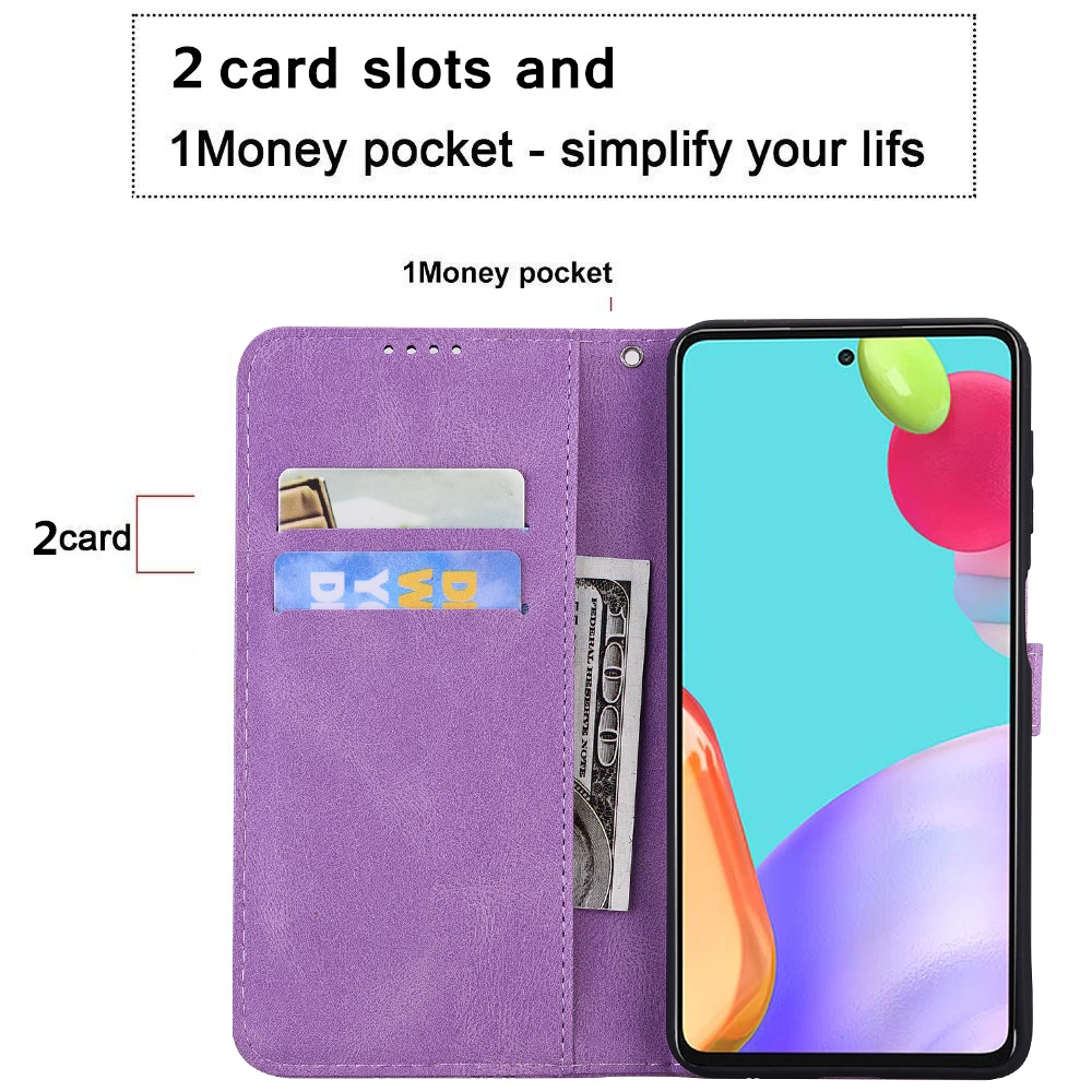 Glitter Leather Wallet Phone Case with Book Stand - Elegant Protective Cover