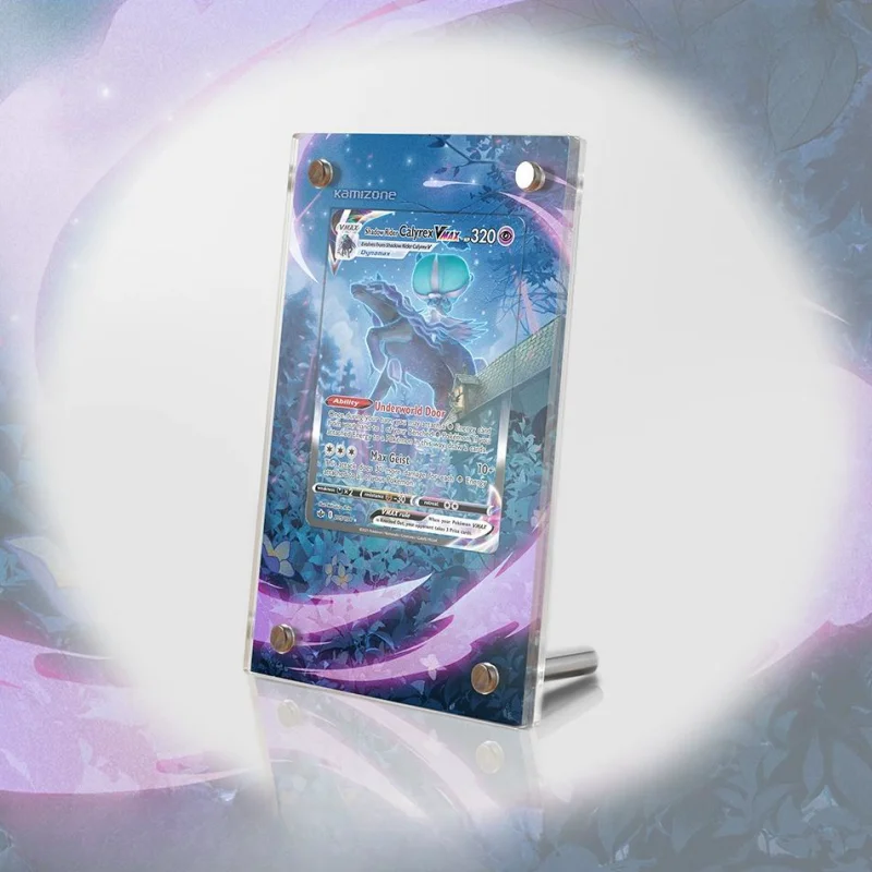 포켓몬 카드 브릭 PTCG BlackCalyrexVmax 애니메이션 게임 아크릴 확장 그림 컬렉션, DIY 보호 케이스, 카드 미포함