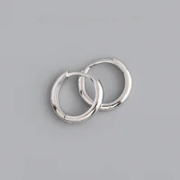 925 Sterling Silver Geometry Hoop Earrings for Women Fashion Silver Jewelry Gifts Trendy 1
