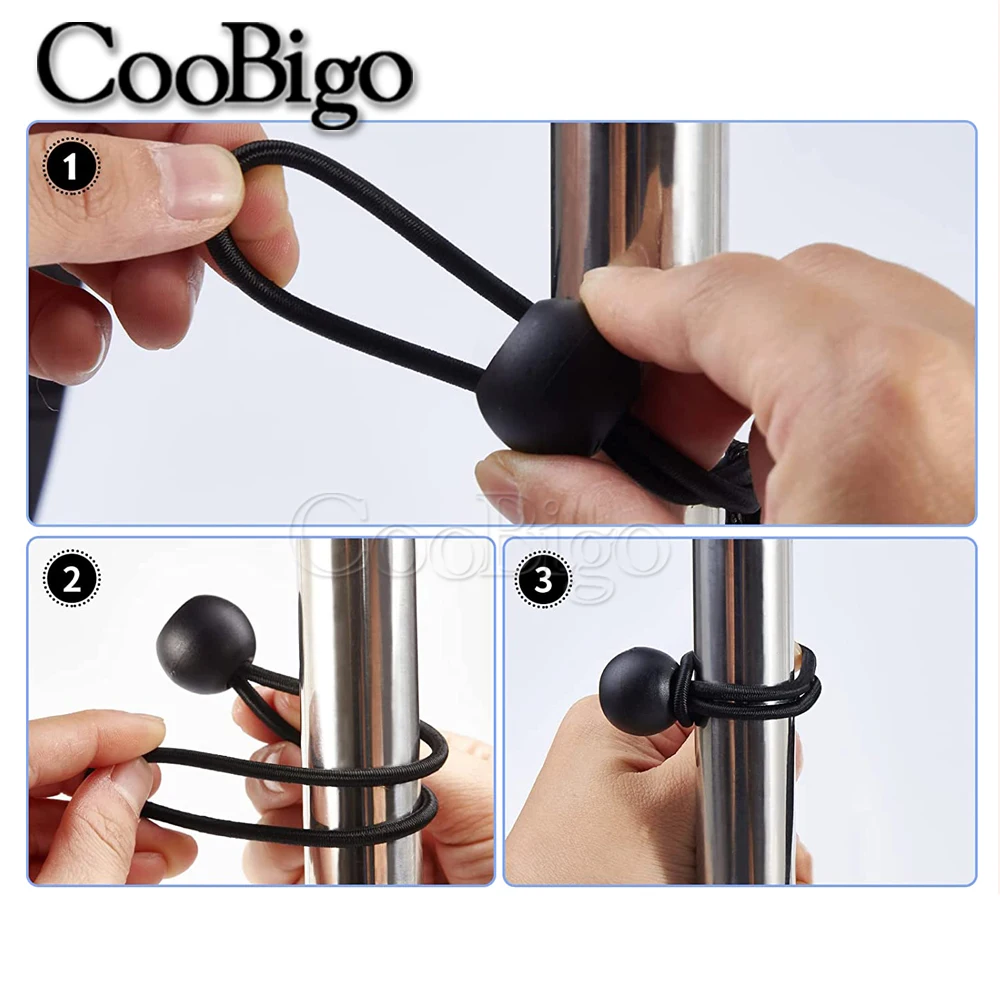 Elastic Ropes 10Pcs Ball Bungee Cords Elastic Rope Canopy Tarp Tie Fixed Shelter Cargo Camping Tent Poles Outdoor Accessories 15cm 18cm 20cm