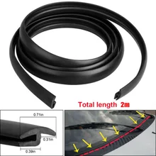

1PCS 2m Sealing Strip Decorative Parts For Automobile H-shaped Front Windshield Sunroof Sealing Strip Rubber Black