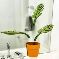 Mirror Plants Bathroom Organizer Mirror Jewelry Bracelet Holder Watch Wallet Storage Toothbrush Toothpaste Organizer ﻿ 2