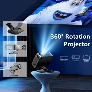 Projetor XIWBSY 40000 Lumens Android 12.0 Projetor de Vídeo 4K com Foco Automático Projetor UHD 4K Projetor de Home Theater