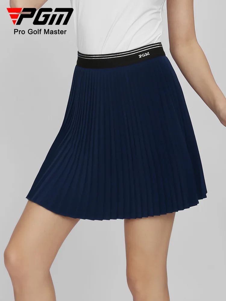 PGM Women's Golf Skirt Summer Quick-drying Sports Skirt Elastic Belt Bright Diamond Pleated QZ088