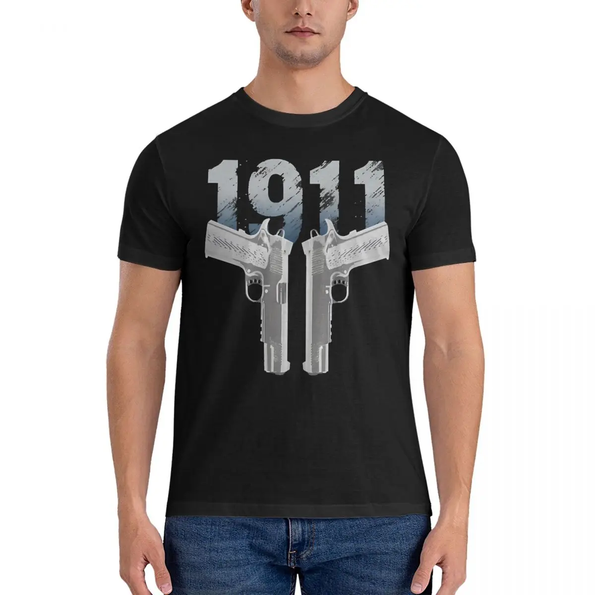 

Мужская футболка из чистого хлопка, с коротким рукавом и круглым вырезом