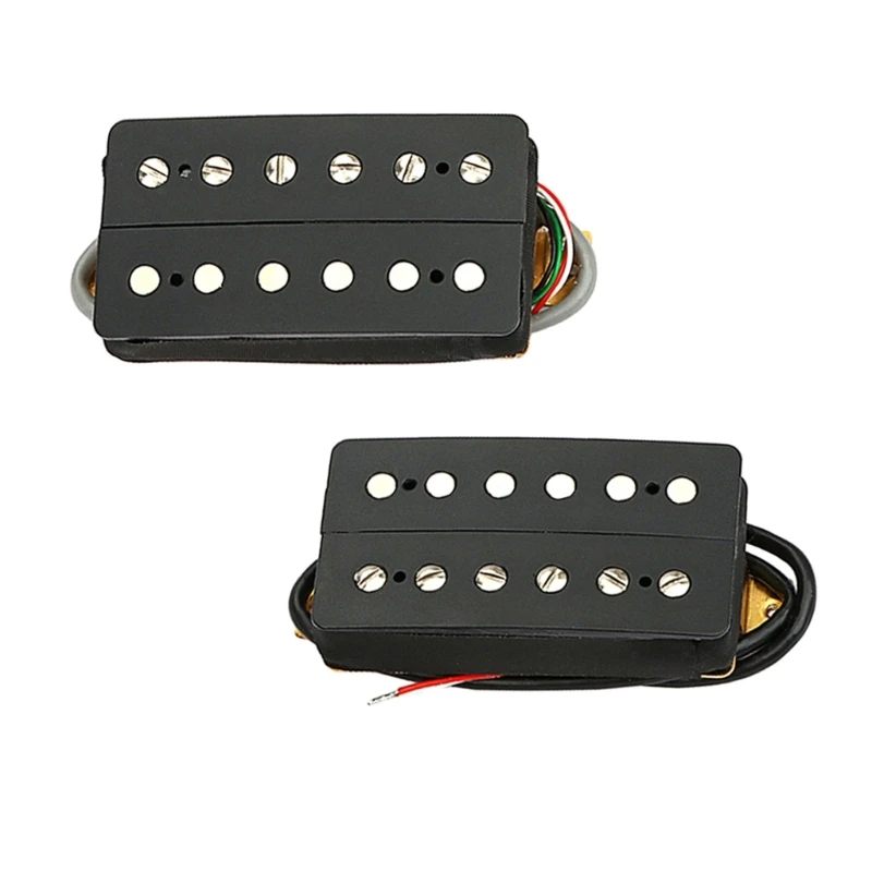 

High Output Alnico 5 Electric Guitar Neck & Bridge Pickup Set Double Coil Humbucker Pickups Guitar Replacement Parts Dropship