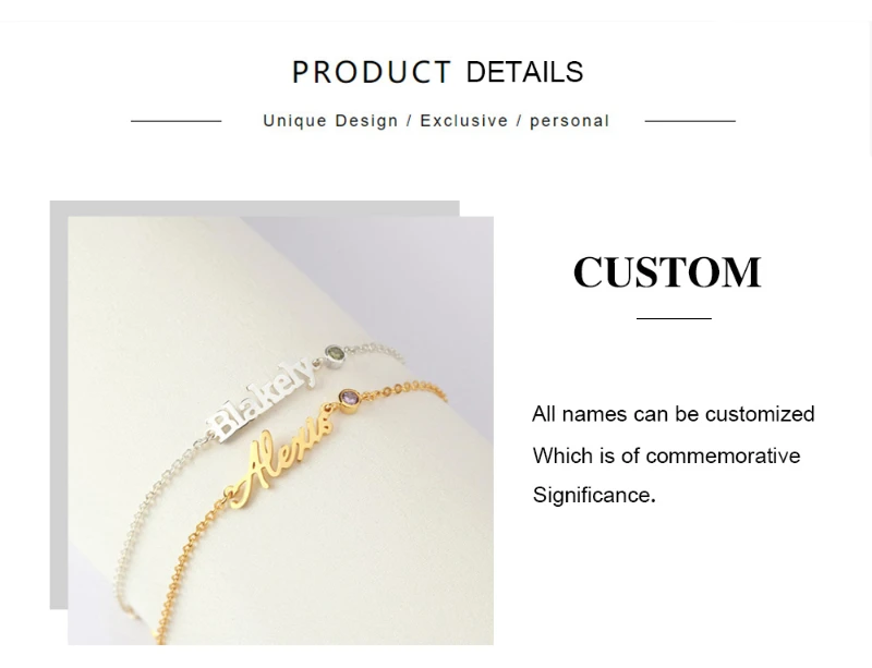Custom Name Bracelet | Stainless Steel Jewelry | Birthstone Bracelet | Bracelet For Mom, Sister