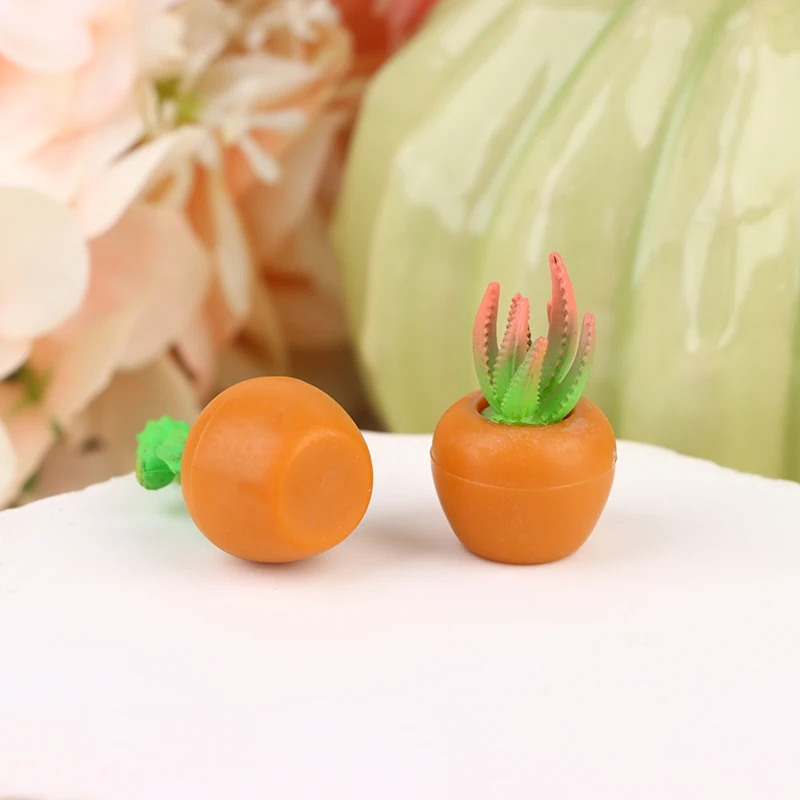 

1:12 Dollhouse Miniature Cactus Potted Plants Green Plant In Pot Bonsai Model DIY Doll House Home Garden Decor Toy Accessories