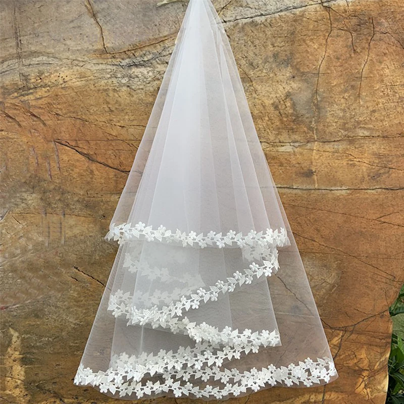 Cathedral Wedding Veil 10 Colors White Pink Purple Burgundy Black Ivory Veil Wedding Lace Edge Bridal bridal veil