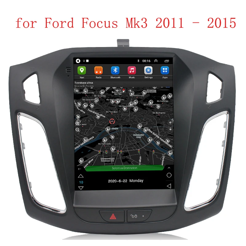 

Автомобильный радиоприемник 9,7 дюйма, 2 Din, Android 12, для Ford Focus Mk3 2011-2019, мультимедийный плеер, стерео навигация, GPS, Carplay, DVD, головное устройство