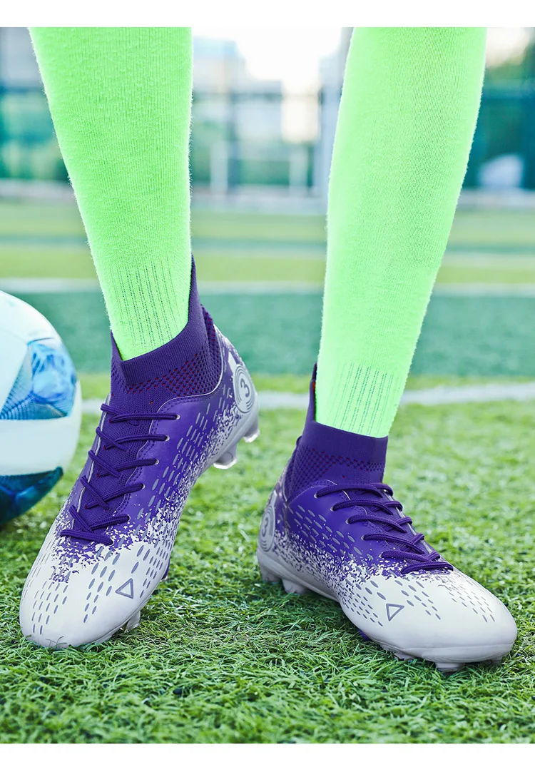 Vīriešu futbola apavi ar radzēm, sporta apavi, futzāla bērnu futbola zābaki, iekštelpu un āra treniņu apavi, neslīdoši apavi_voghion.com