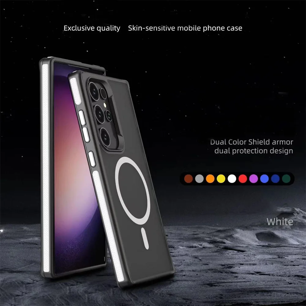 Slim Matte Magnetic Phone Case with Fashionable Magsafe Charging Frosted Cover