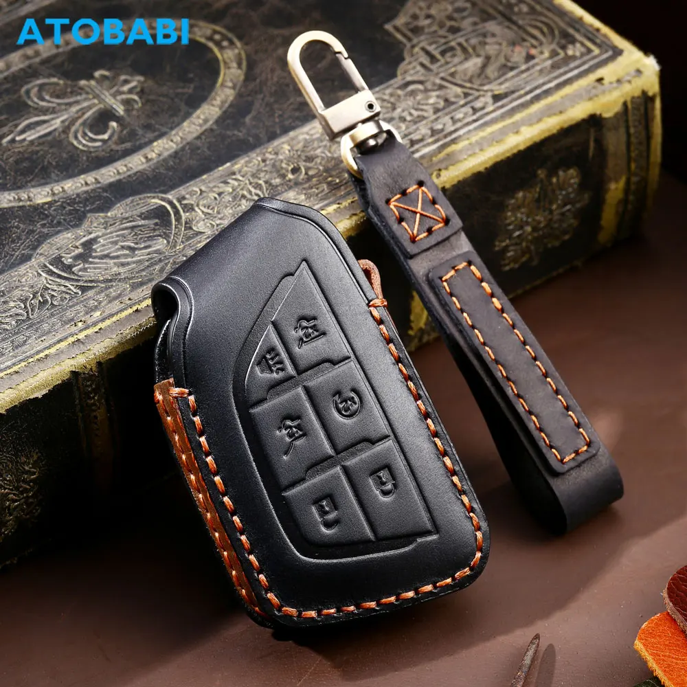 Per Cadillac Cts Ct4 Ct5 2020 2021 Escalade Custodie Per Chiavi In Pelle Per Auto Smart Remote Control Foxs Protector Cover Keychian Holder Bag