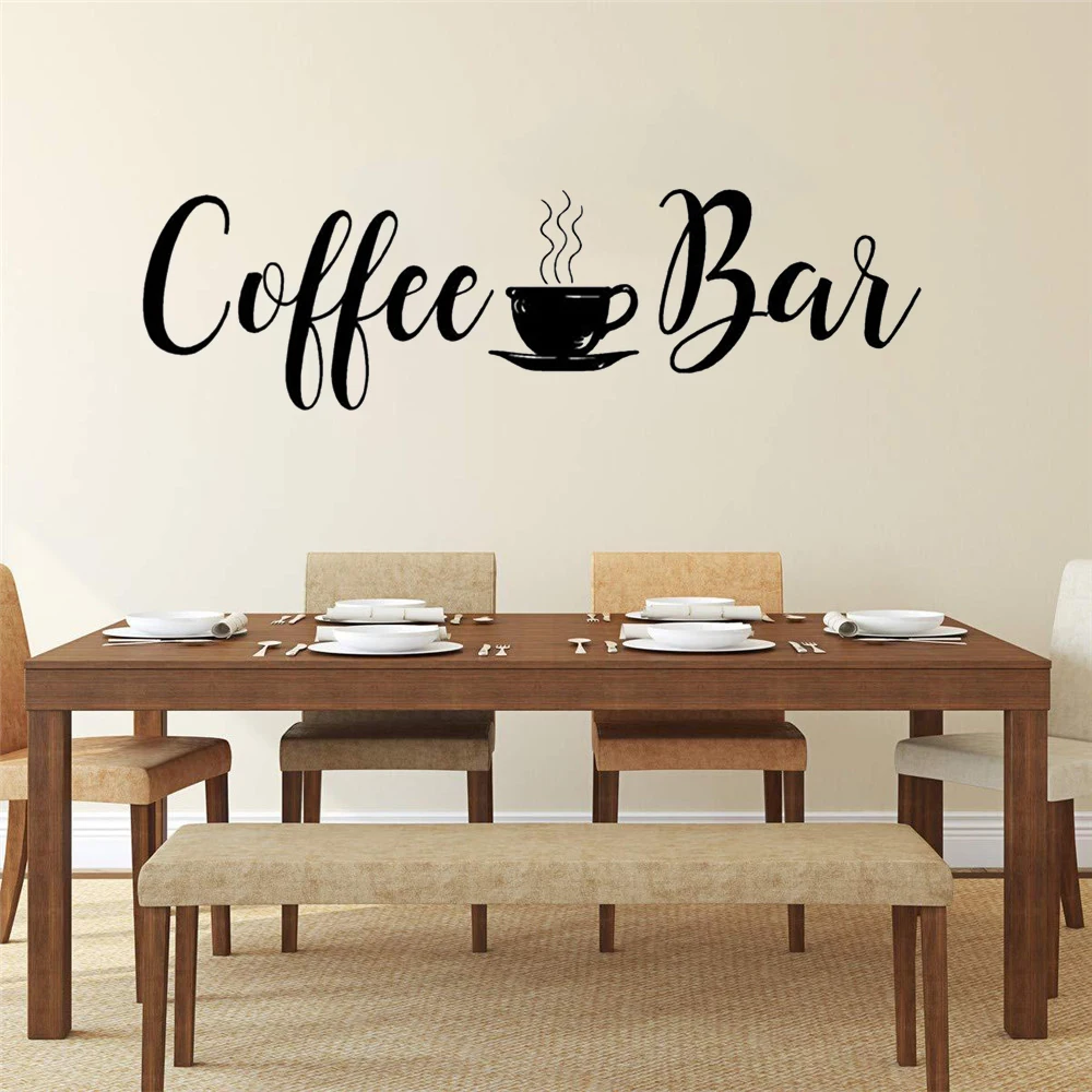 

Coffee Bar Quotes Wall Decal Kitchen Home Wall Decor Vinyl Sticker Vinyl Design Coffee Bar Wall Mural Wallpaper