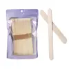 50 Pcs Wood Hard Wax Beans Spatula Set Wax Applicators Scrapers Sticks for Salon Home Face Eyebrows Body Beauty Wax Bean Stick 4
