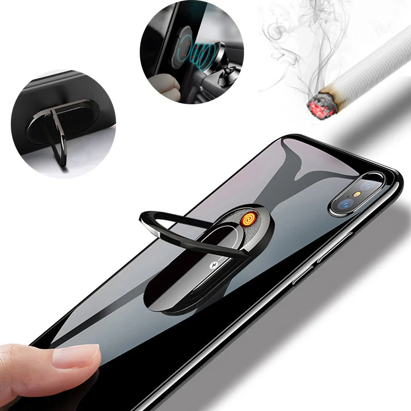 Cigarette Lighter Phone Holder Car Mount Stand Rechargeable Ring Buckle Socket for Iphone