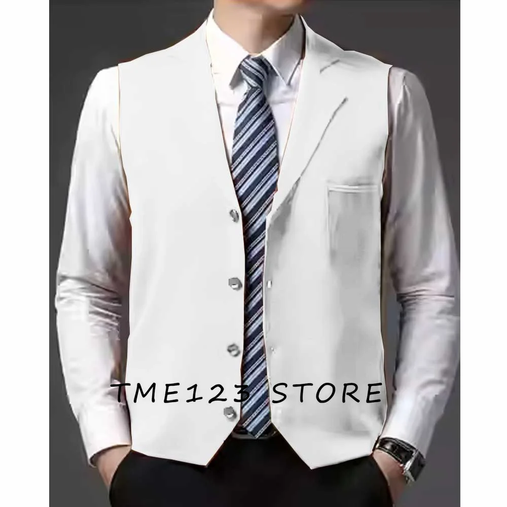 Men's Serge Casual Vest Suit Male Elegant Man Vest Vests for Women Steampunk Wang Formal Man Ambo Gothic Chaleco  Suits Fan